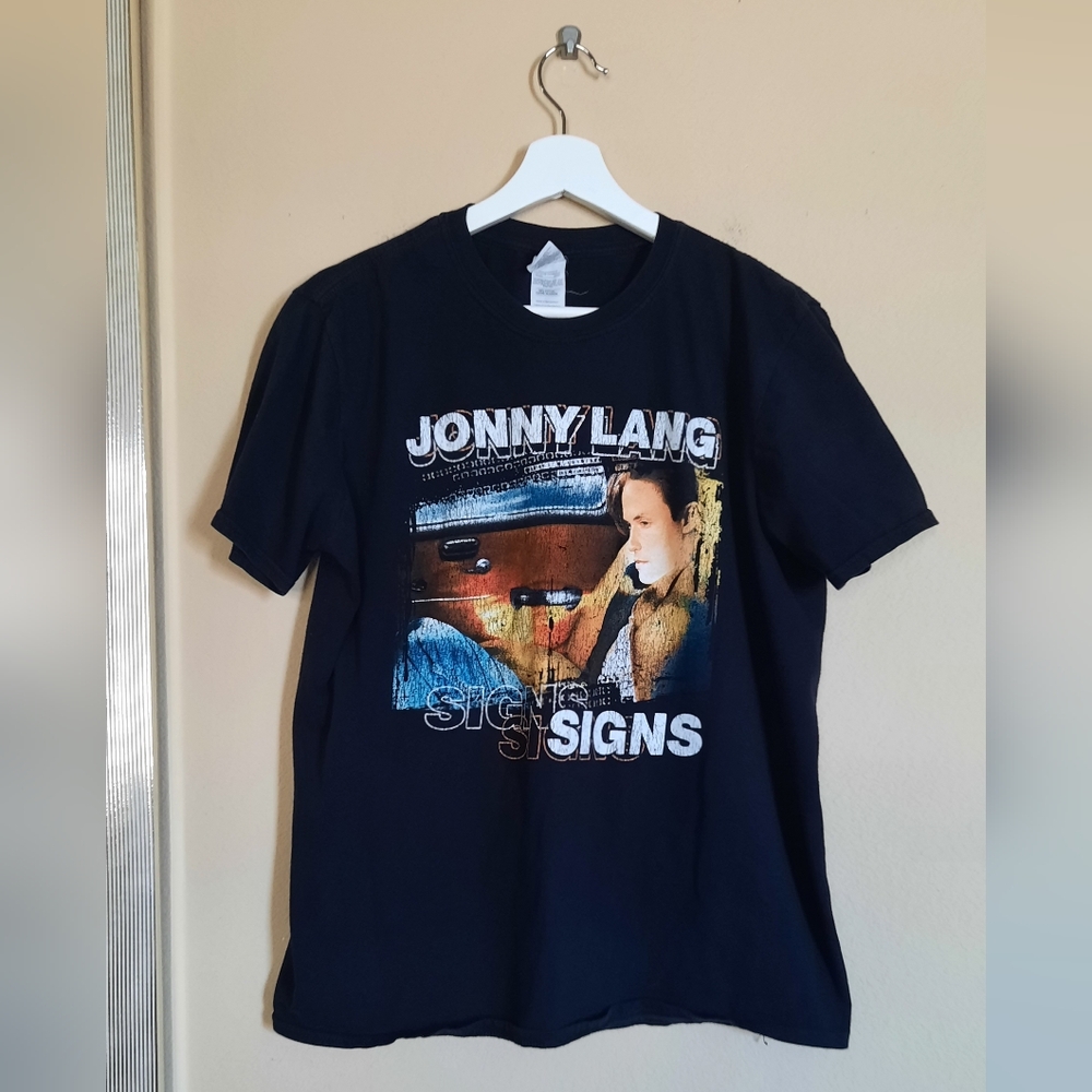 Black Jonny Lang Signs 2017 Tour Graphic T-Shirt Live Music Is Better